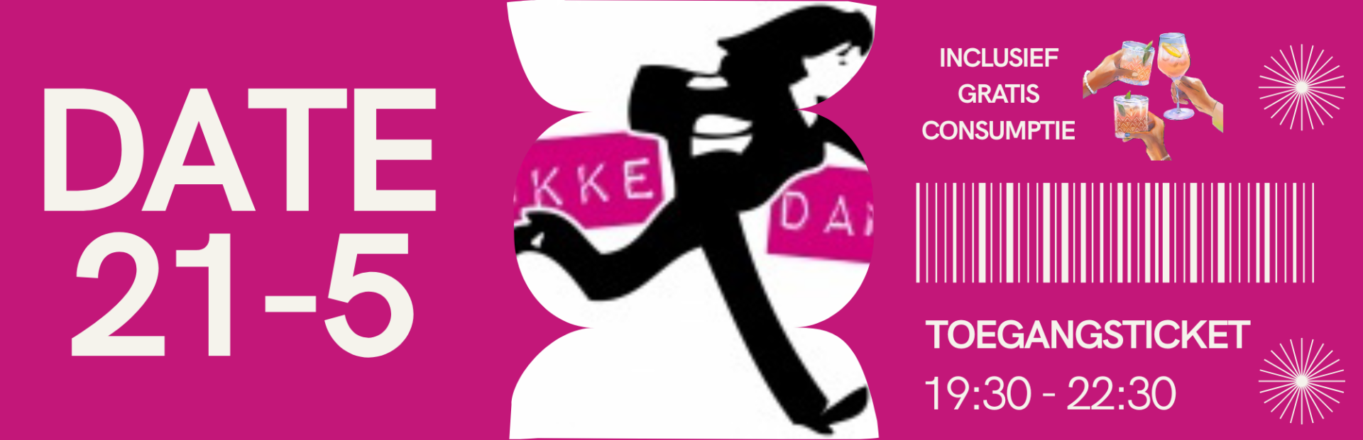 Ticket Drukke Dames Date 21 mei 🎟️ Karin Kouwenberg