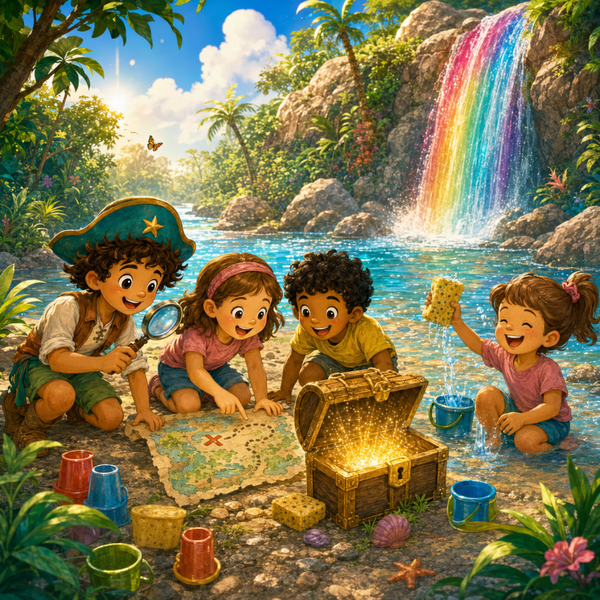 Le Trésor de la cascade aux mille couleurs – Stage aventure et jeux d’eau