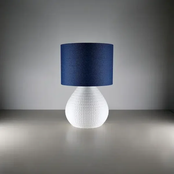 Elegant 3D Printed Table Lamp with Textured Shade
