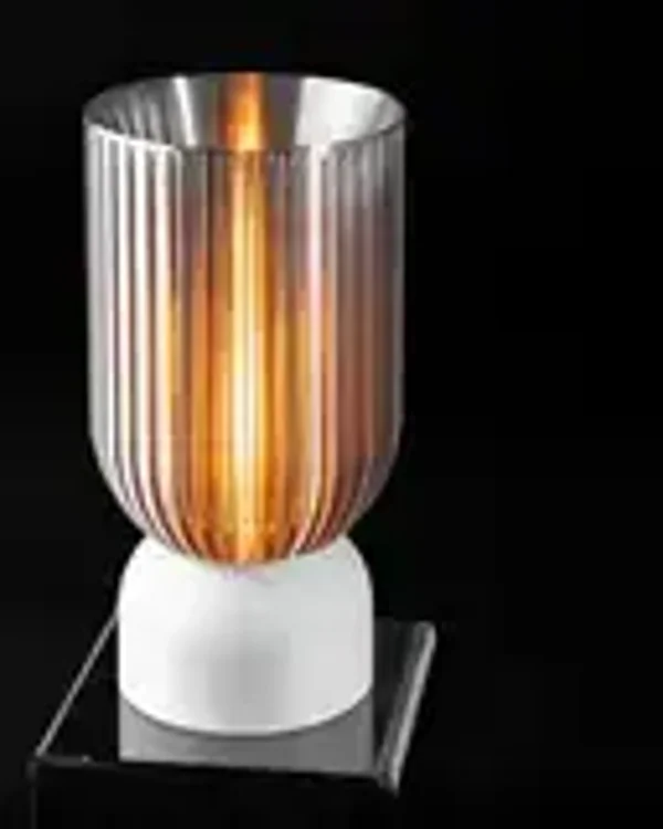 table lamp 011  Aura 3D-Printed Ribbed Table Lamp – Ambient LED Accent Light
