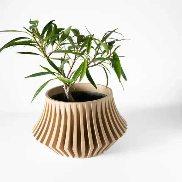 Eco-Chic Ripple Design Indoor Planter