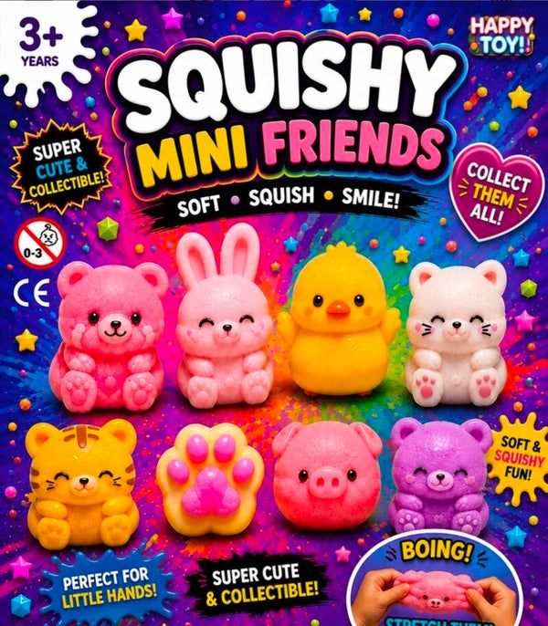 100x Squishy mini Friends 50x55mm