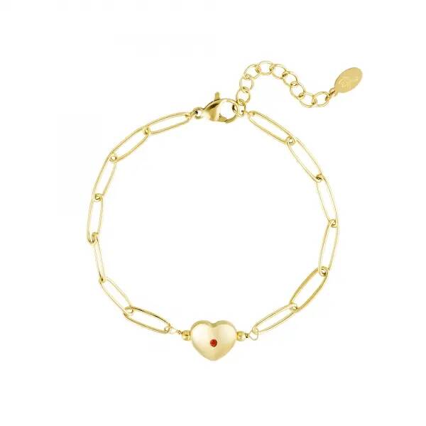 SCHAKELARMBAND MET HART
