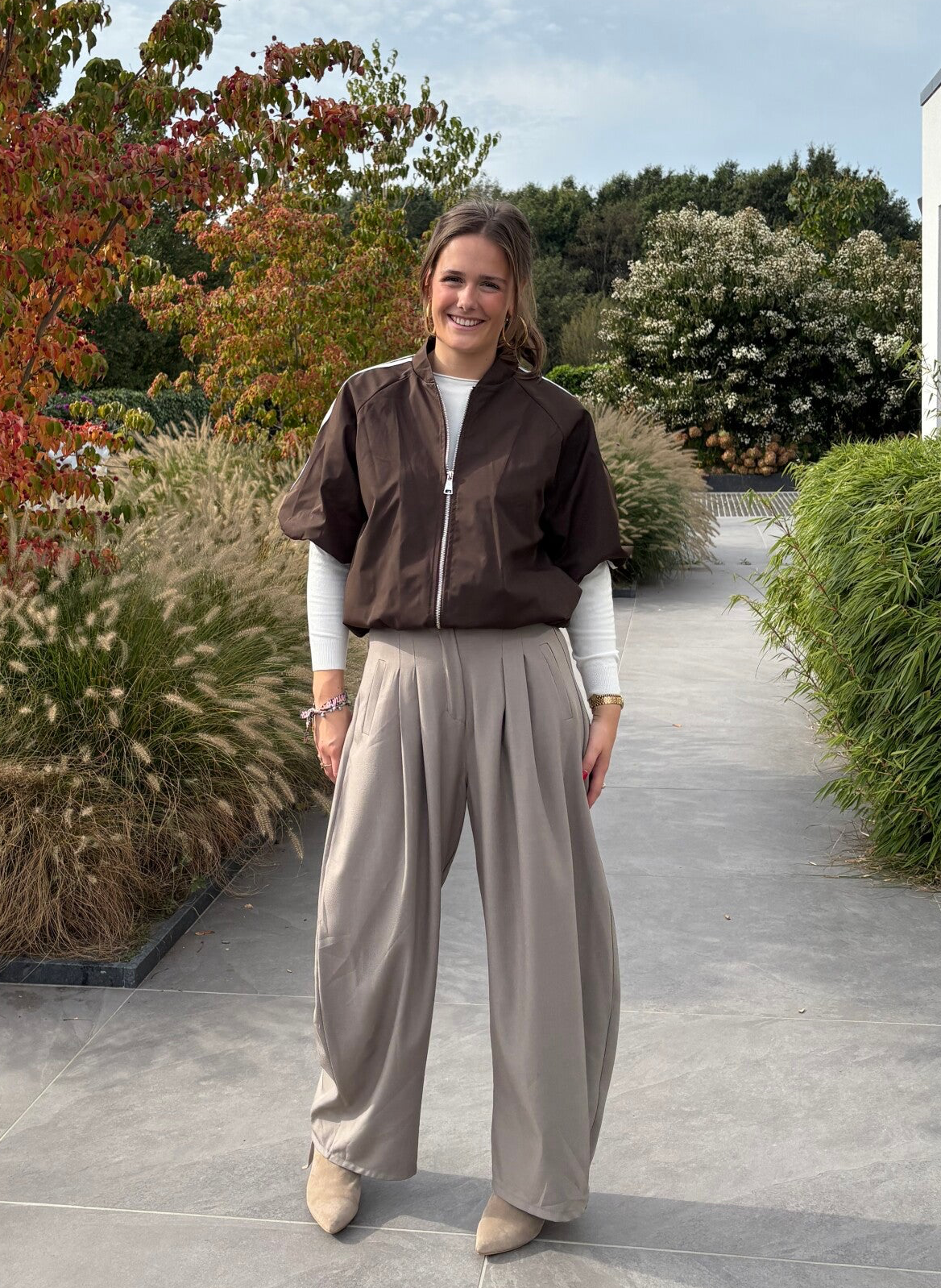 BROEK TAUPE BALLON BROEK