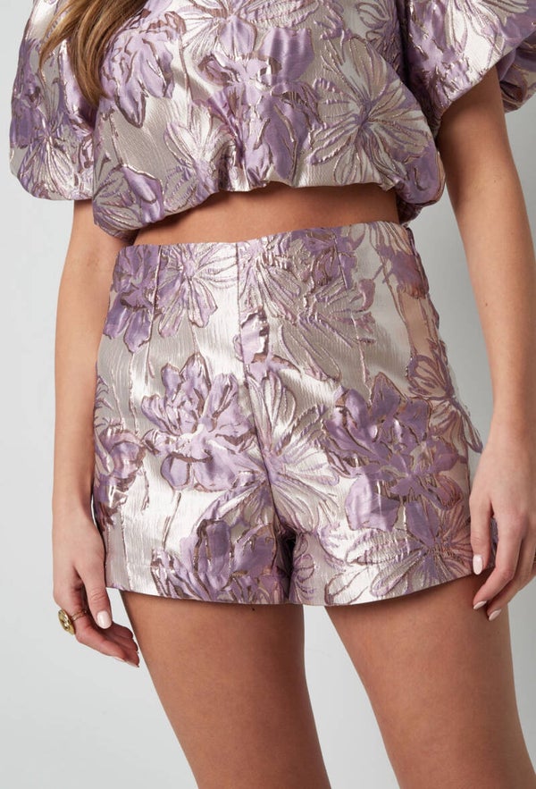 FLOWER SHORT CHAMPAGNE