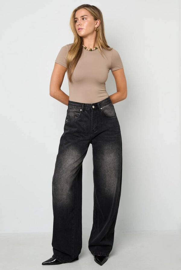 BALLOON JEANS ZWART