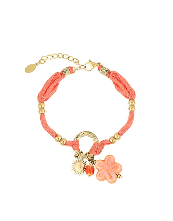 SUNNY FLORAL ARMBAND ORANJE