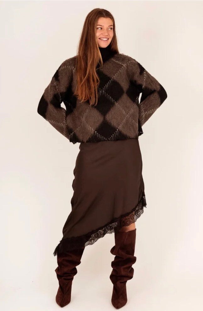 blouse geel met print