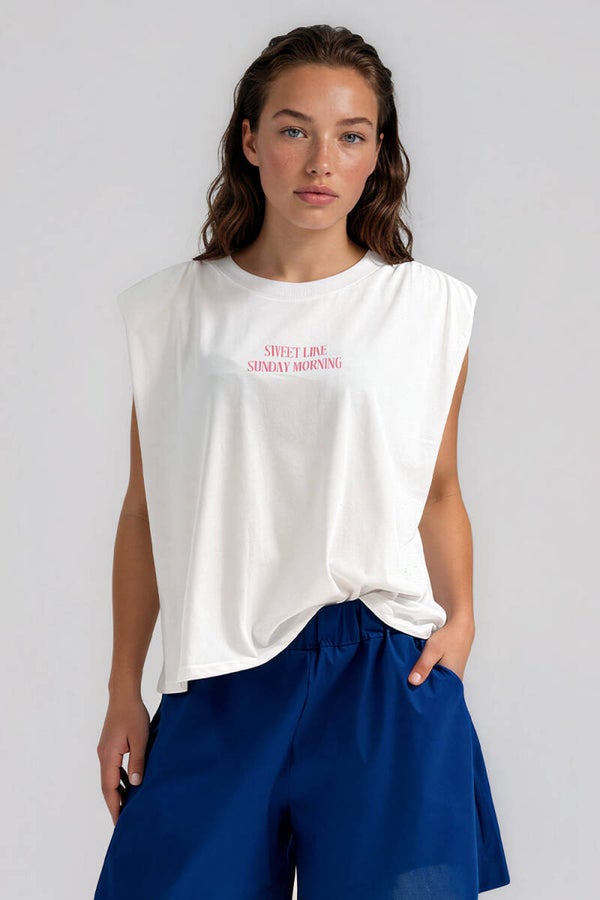 T-SHIRT MET SHOULDERPADS