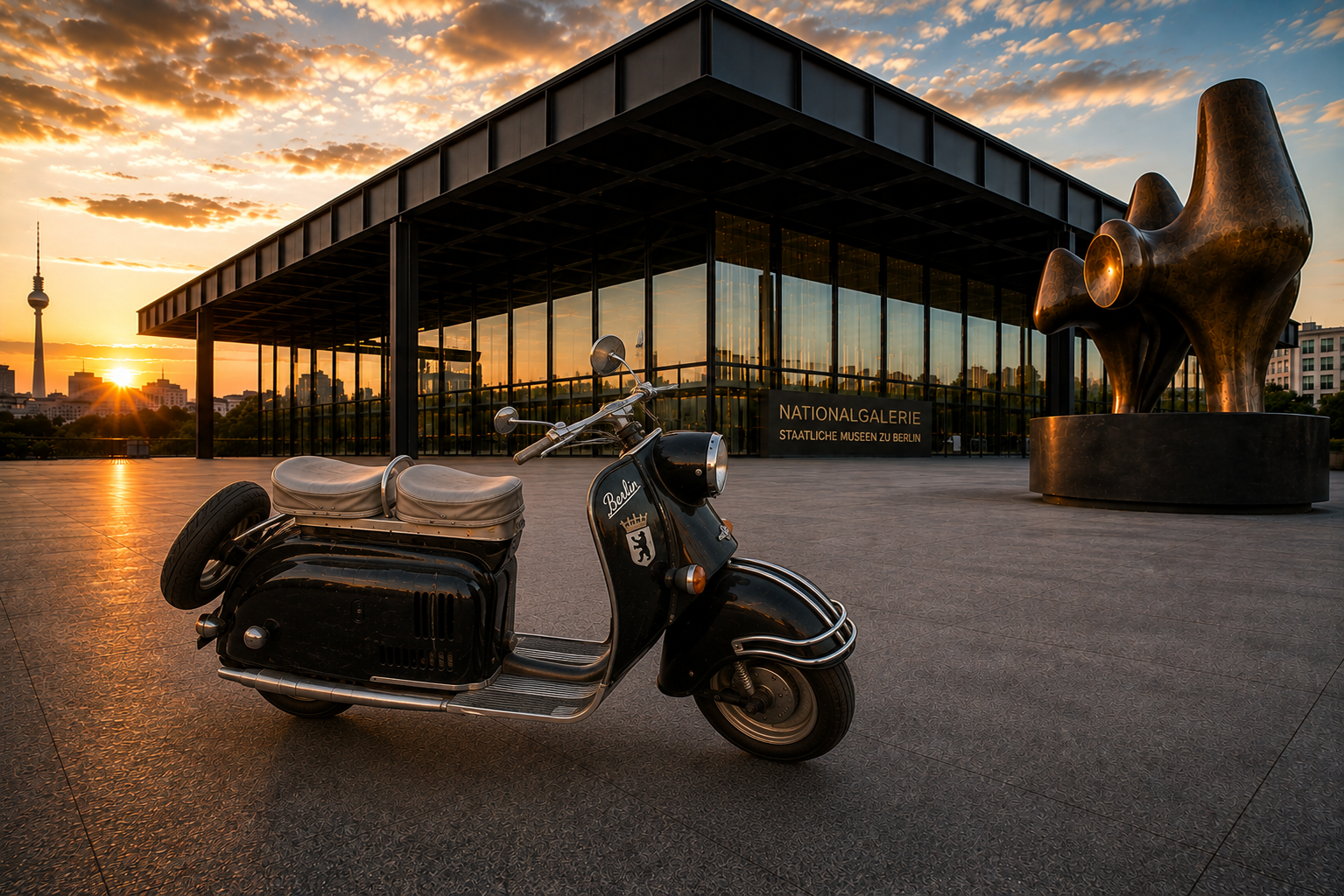 IWL Berlin SR 59 – Berliner Roller vor der Nationalgalerie