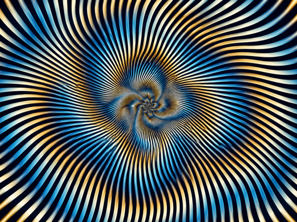 Optische Täuschung Spirale – Abstrakte Op-Art mit hypnotischer Tiefenwirkung