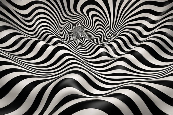 Optische Täuschung Wellenbewegung – Bewegte Linien mit hypnotischer 3D-Tiefenwirkung