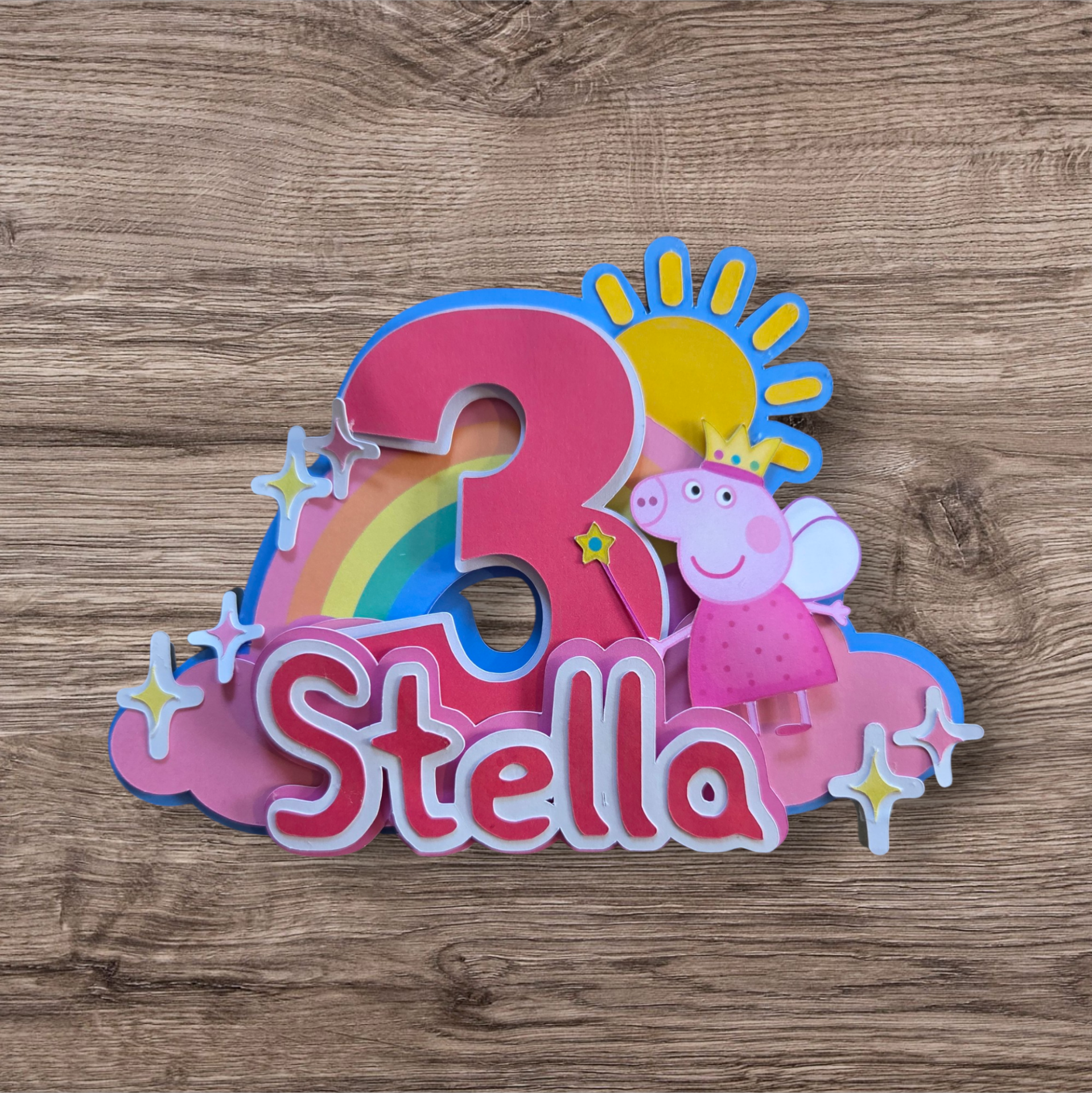 Peppa Pig cake topper