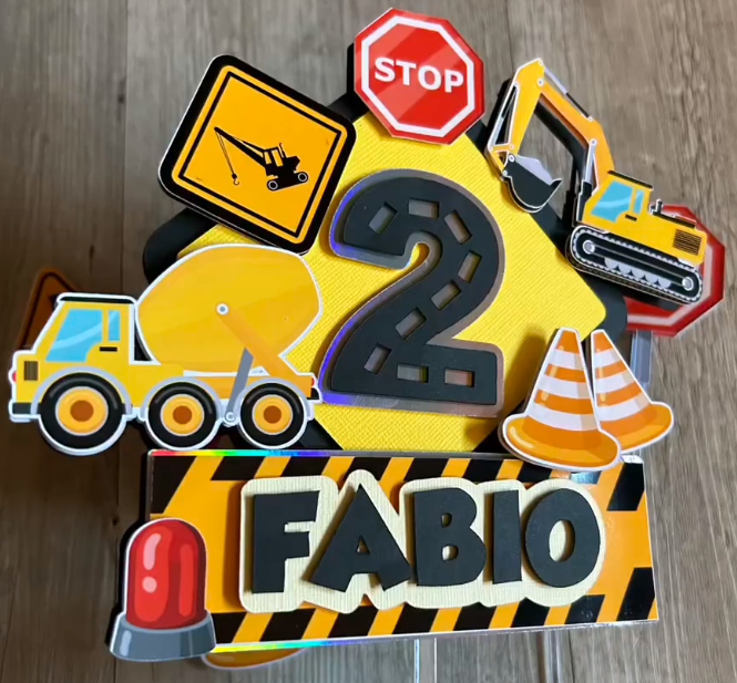 Construction Cake Topper