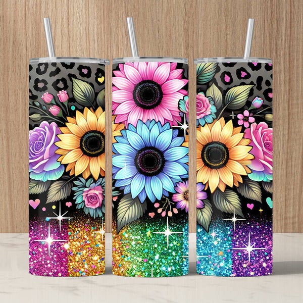 Glitter Sunflowers