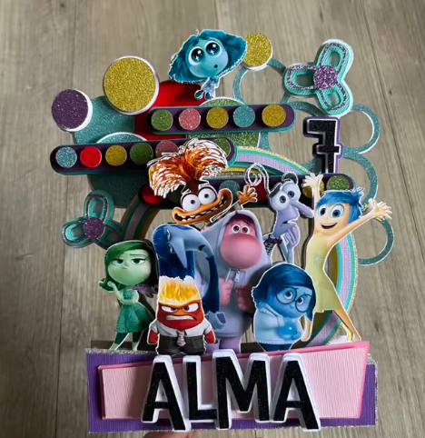 Inside Out Cake Topper