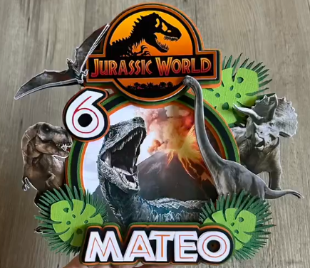 Jurassic Park Cake Topper