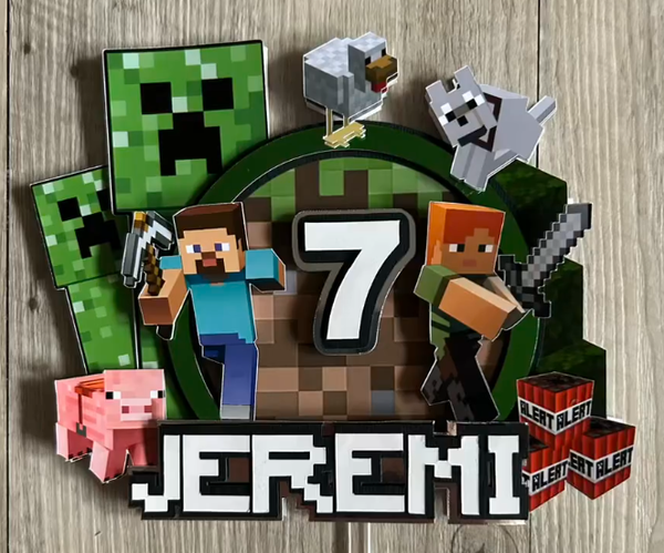 Minecraft Cake Topper