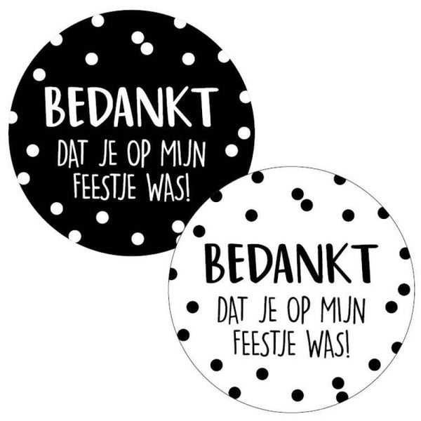 Sluitsticker - Bedankt dat je op mijn feestje was!