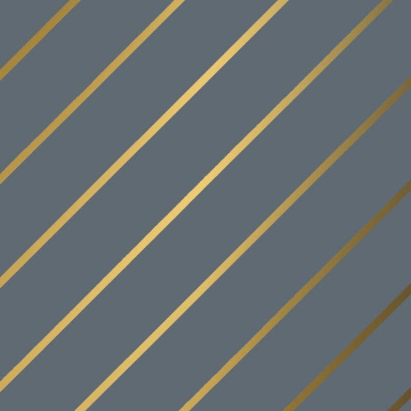 Cadeaupapier - strepen blauw/goud
