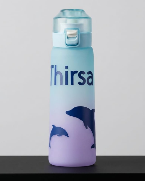 Naamsticker voor drinkfles - dolfijnen