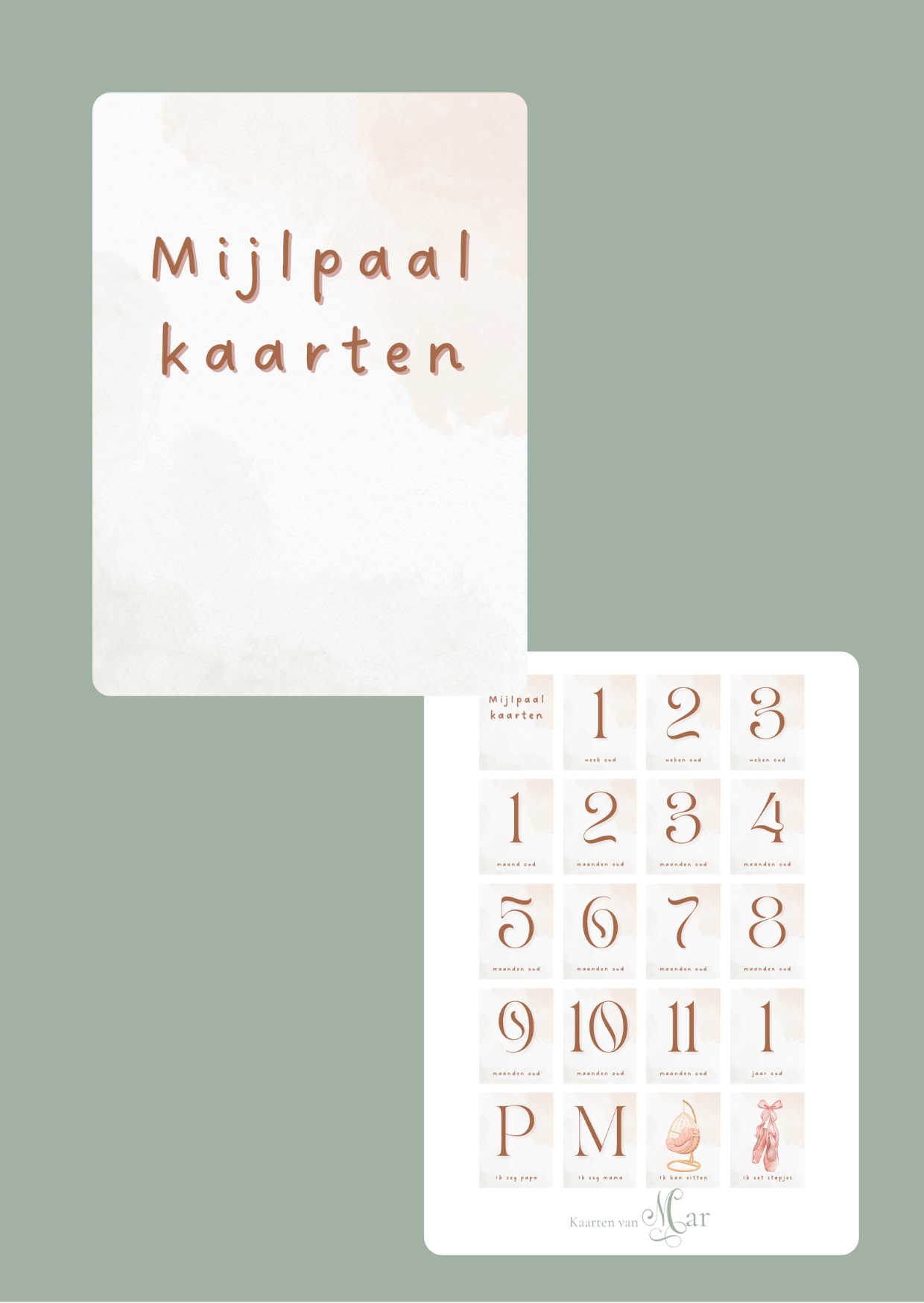 Mijlpaalkaarten - set 1