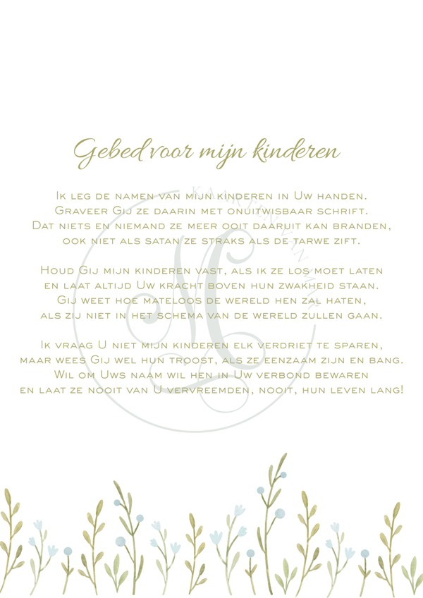 Ik leg de namen van mijn kinderen