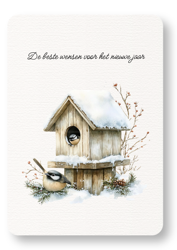 De beste wensen - vogelhuisje
