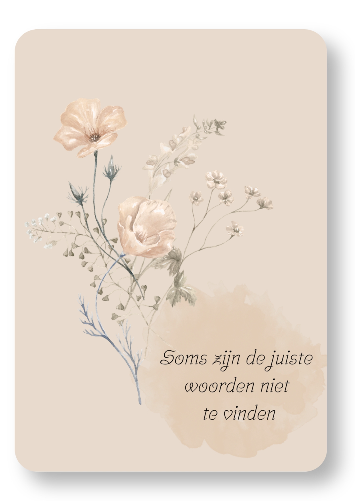 Soms zijn de juiste woorden