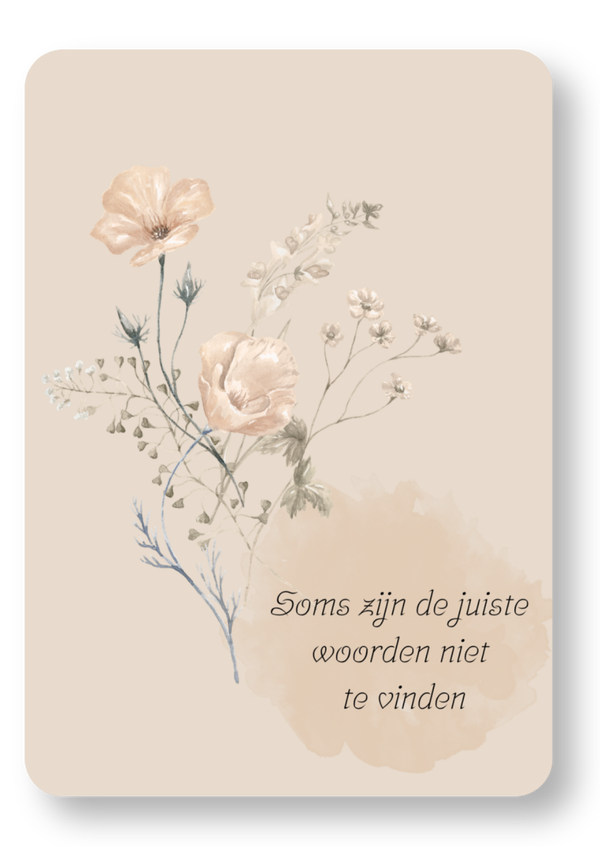 Soms zijn de juiste woorden
