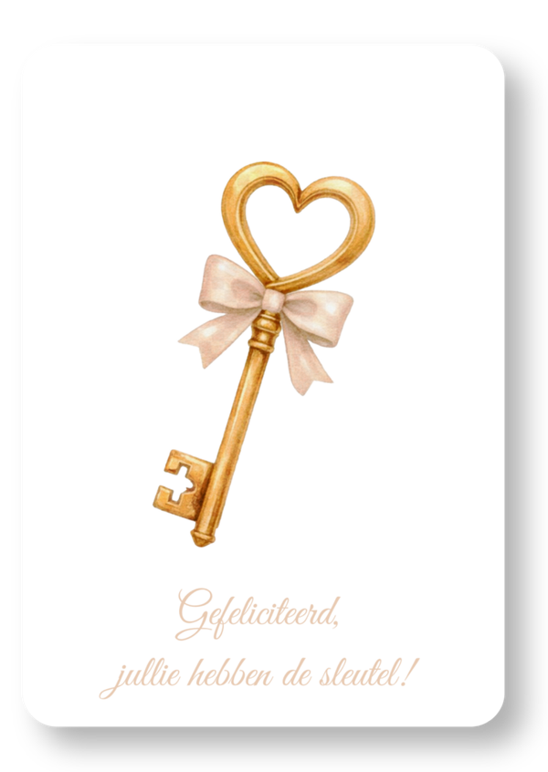 Gefeliciteerd, jullie hebben de sleutel!