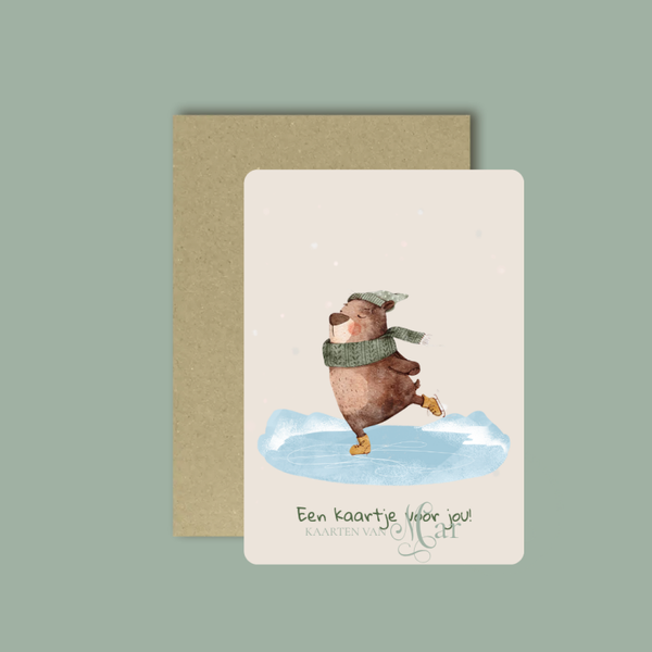 Kaartje voor jou - beer