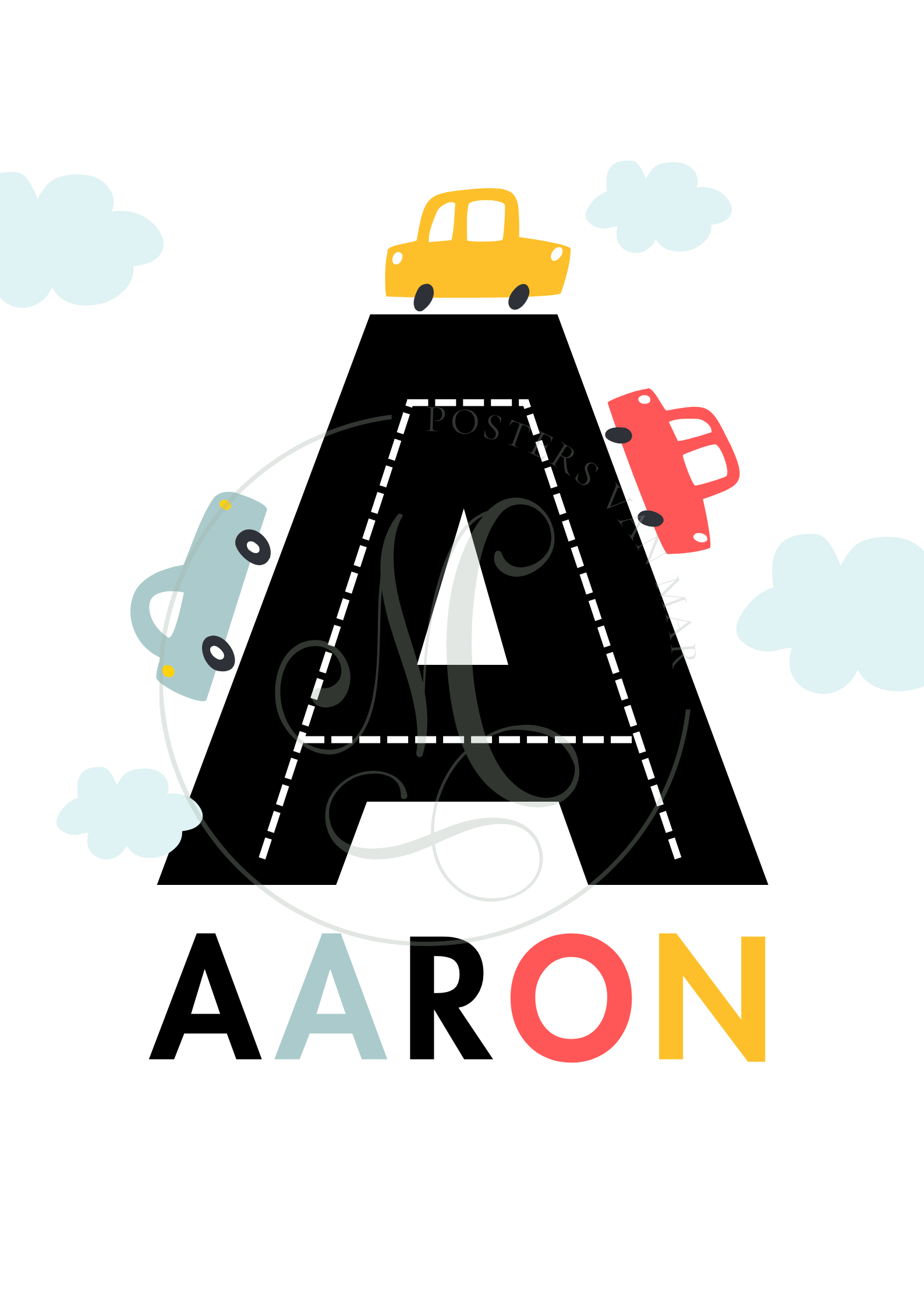 Gepersonaliseerde poster - auto's