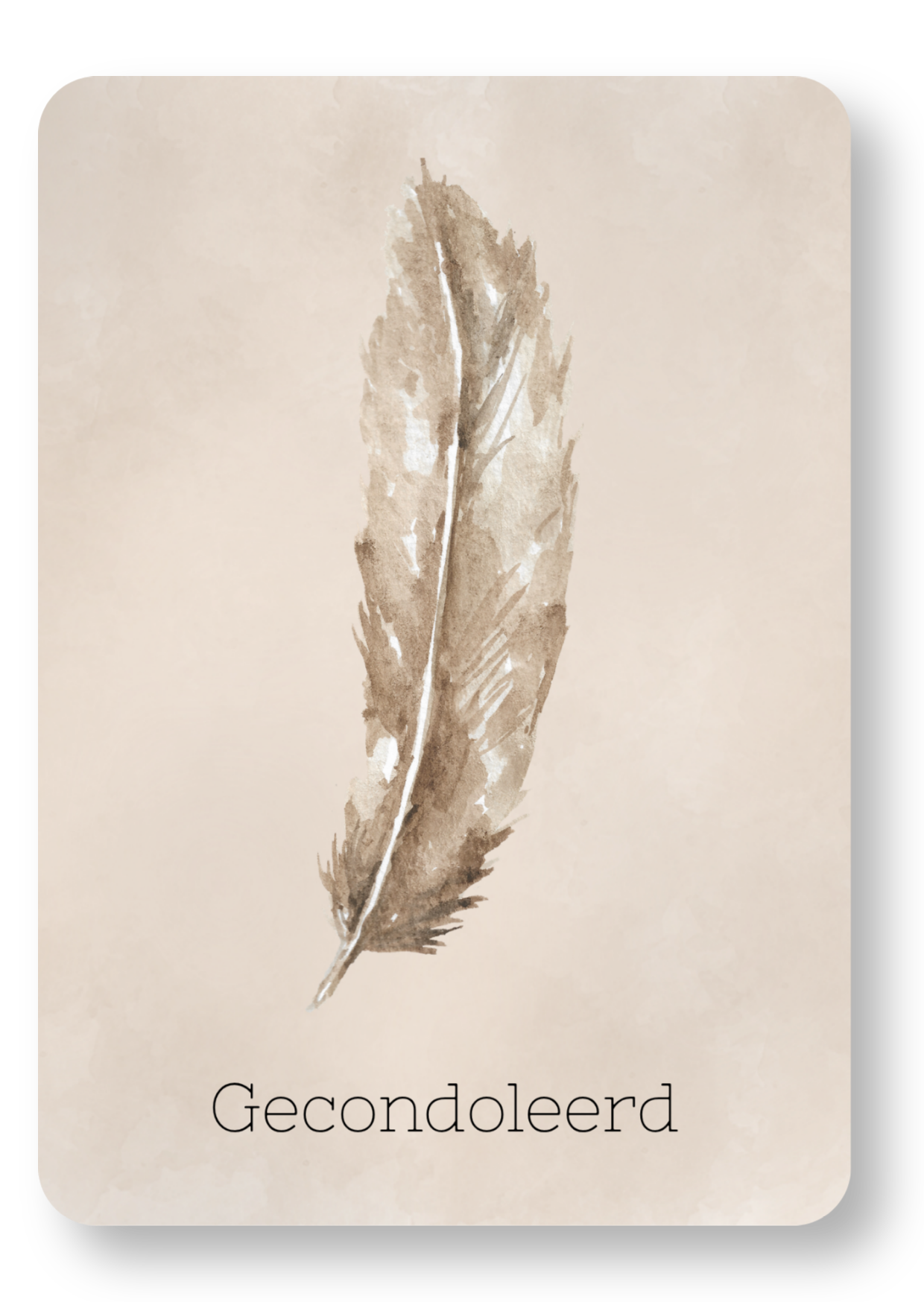 Gecondoleerd - veer