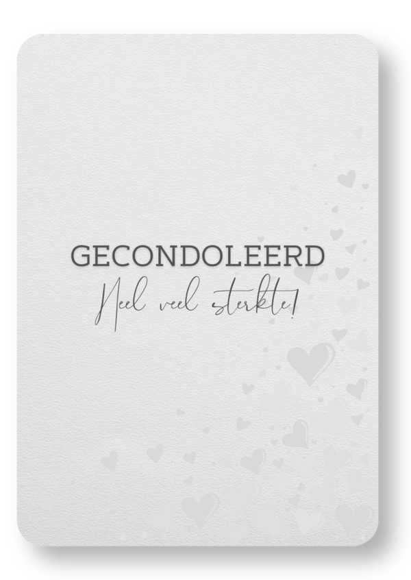 Gecondoleerd - hartjes