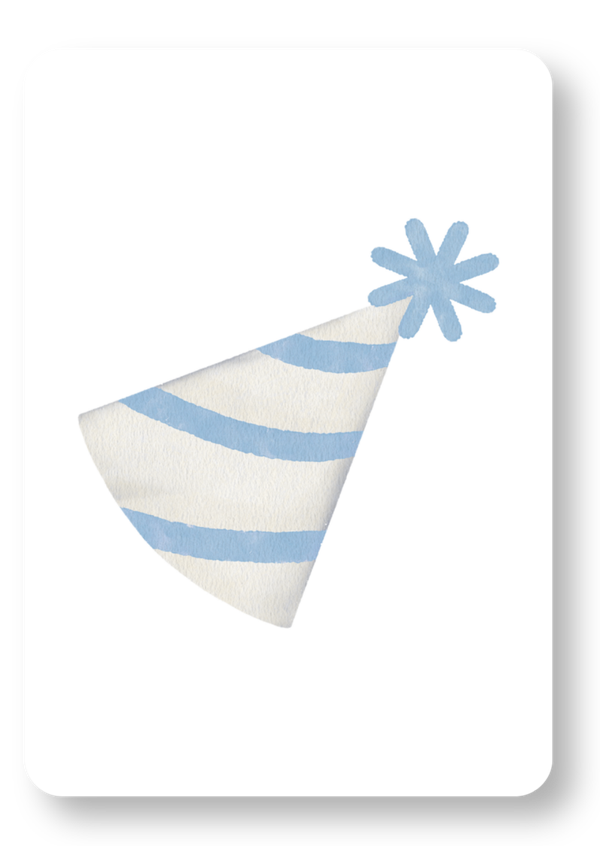 Feestmuts - blauw