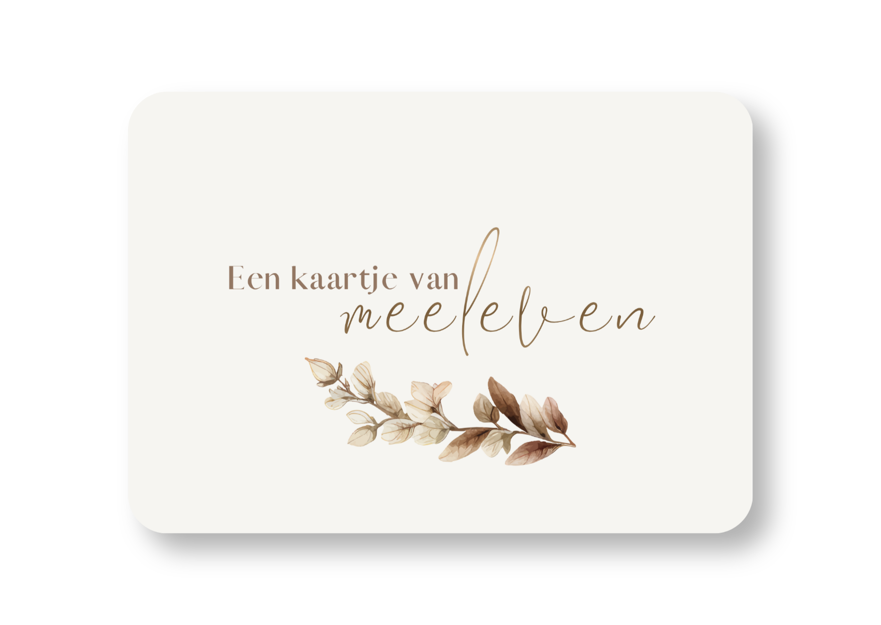 Een kaartje van meeleven