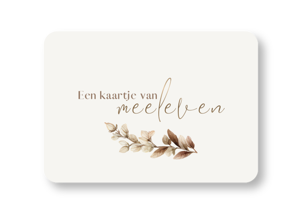 Een kaartje van meeleven