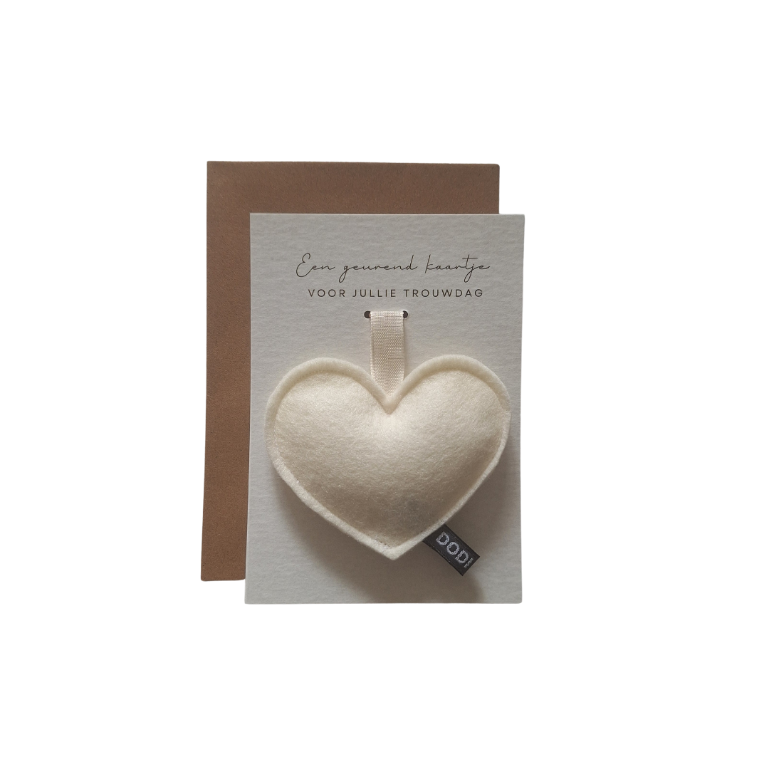 Geurkaart - wit hartje