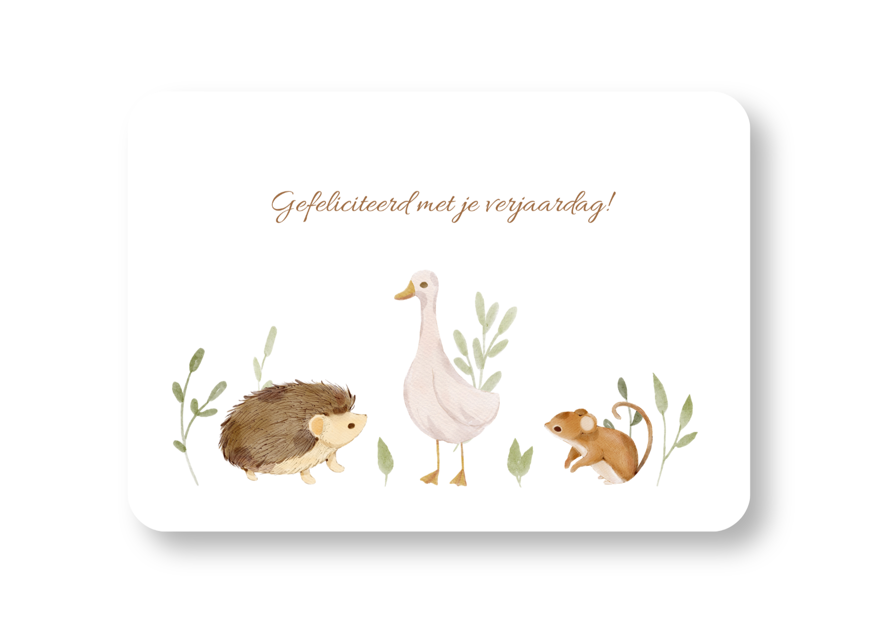 Egel, gans en muis