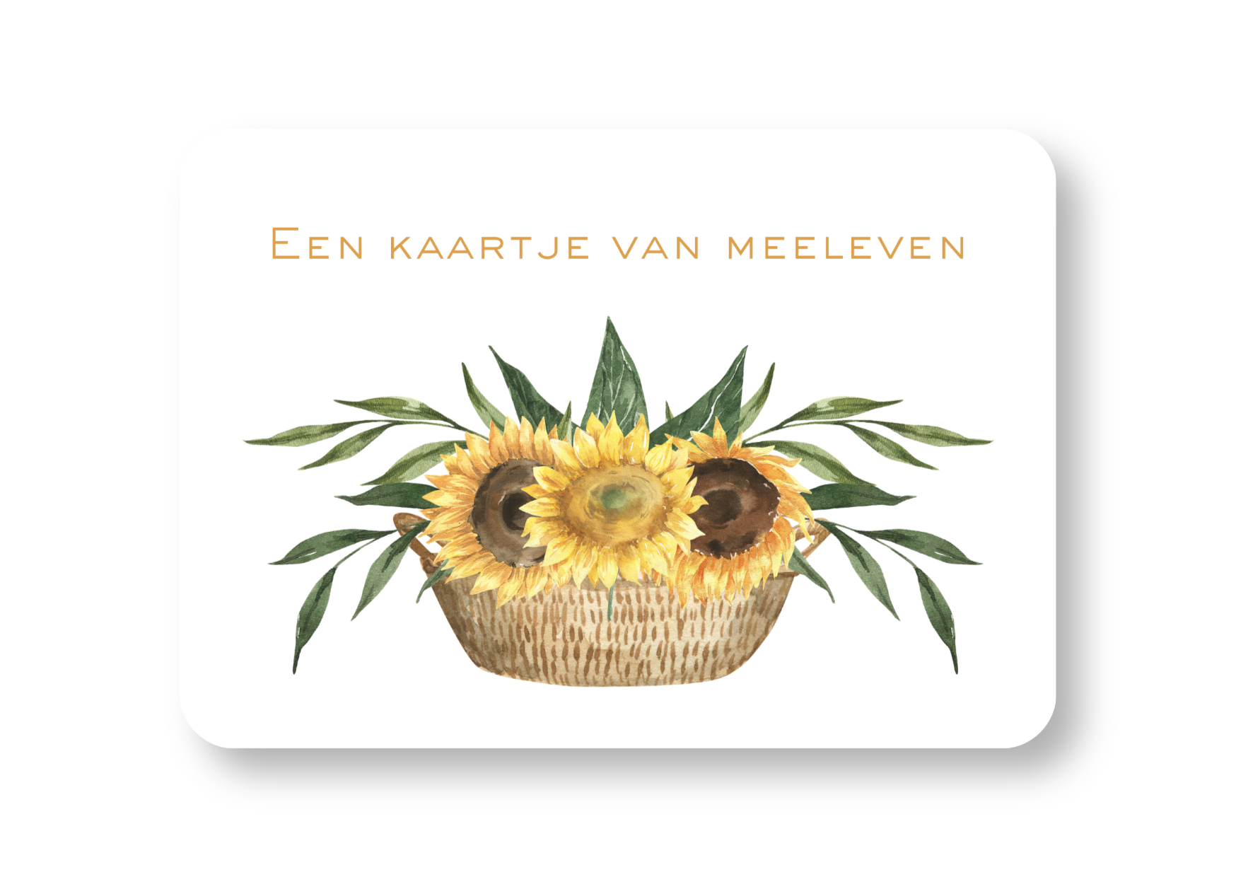 Zonnebloemen - kaartje van meeleven
