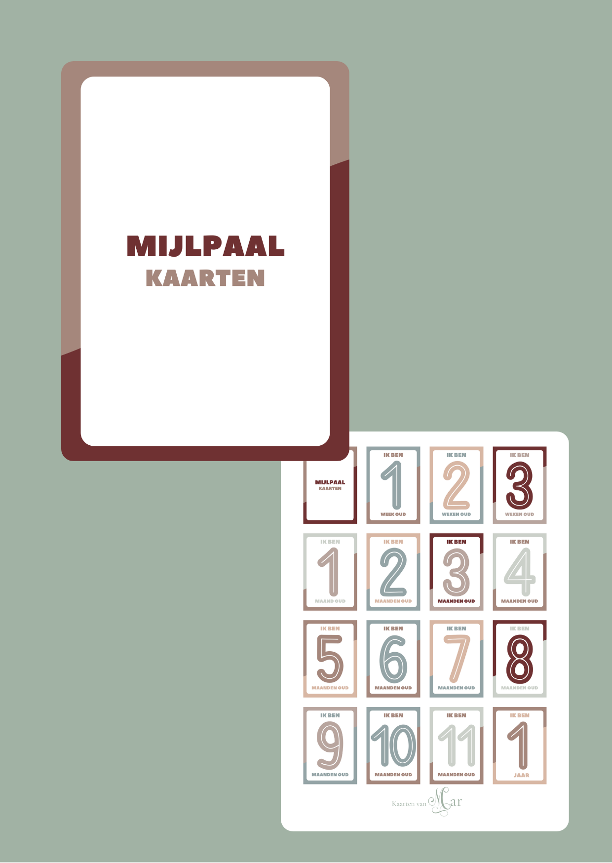 Mijlpaalkaarten - set 2
