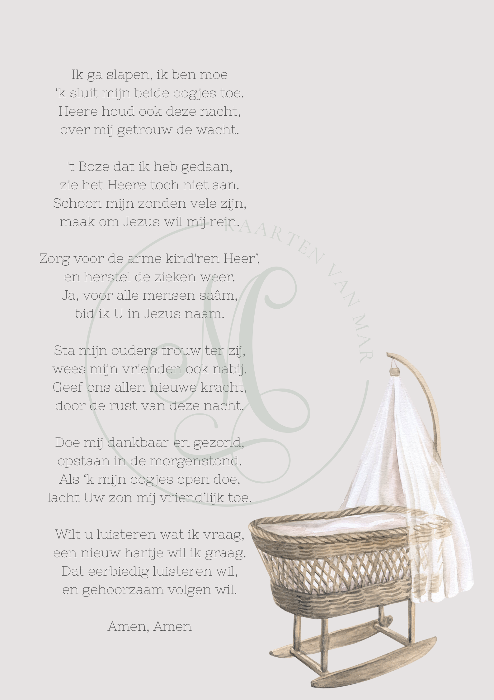 Ik ga slapen, ik ben moe *wieg*