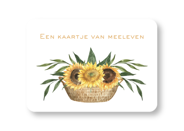 Zonnebloemen - kaartje van meeleven