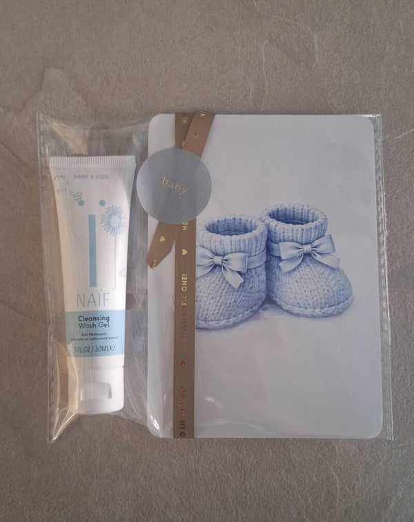 Welkom baby cadeausetje - blauw