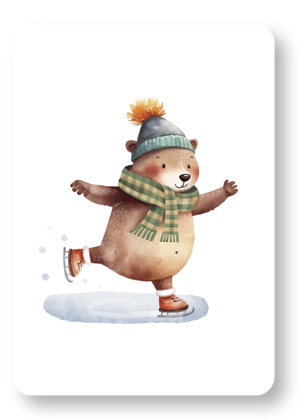 Schaatsende beer