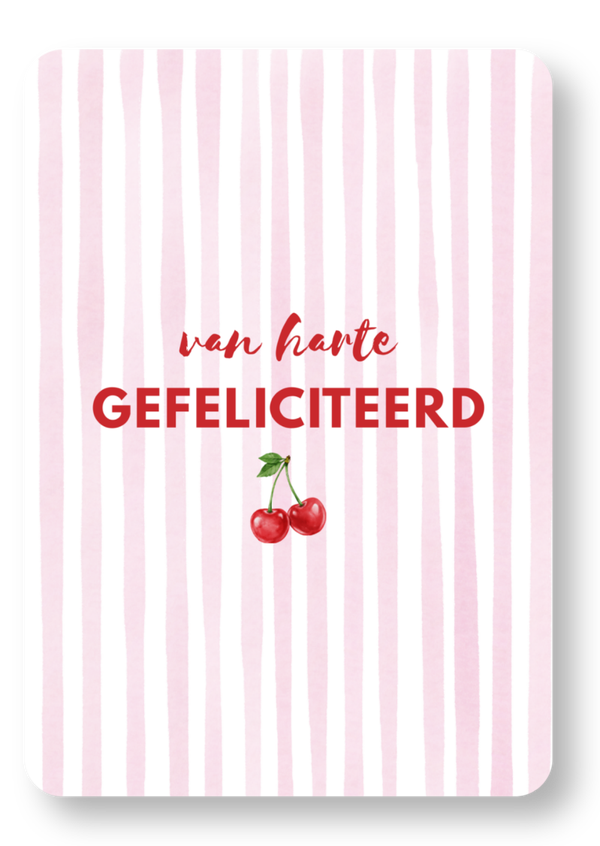 Van harte gefeliciteerd - kers