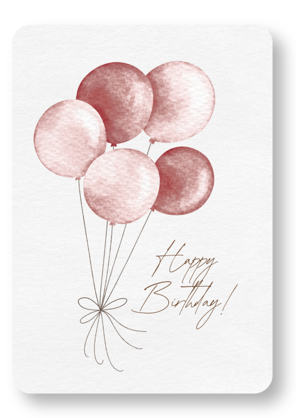 Happy Birthday - roze ballonnen