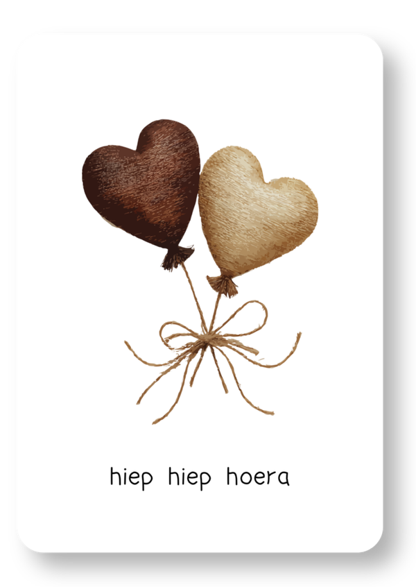 hiep hiep hoera - bruine ballonnen
