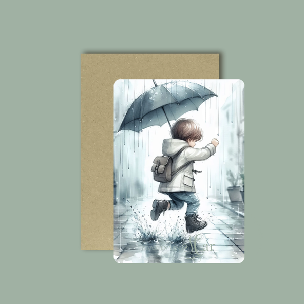 Jongetje met paraplu